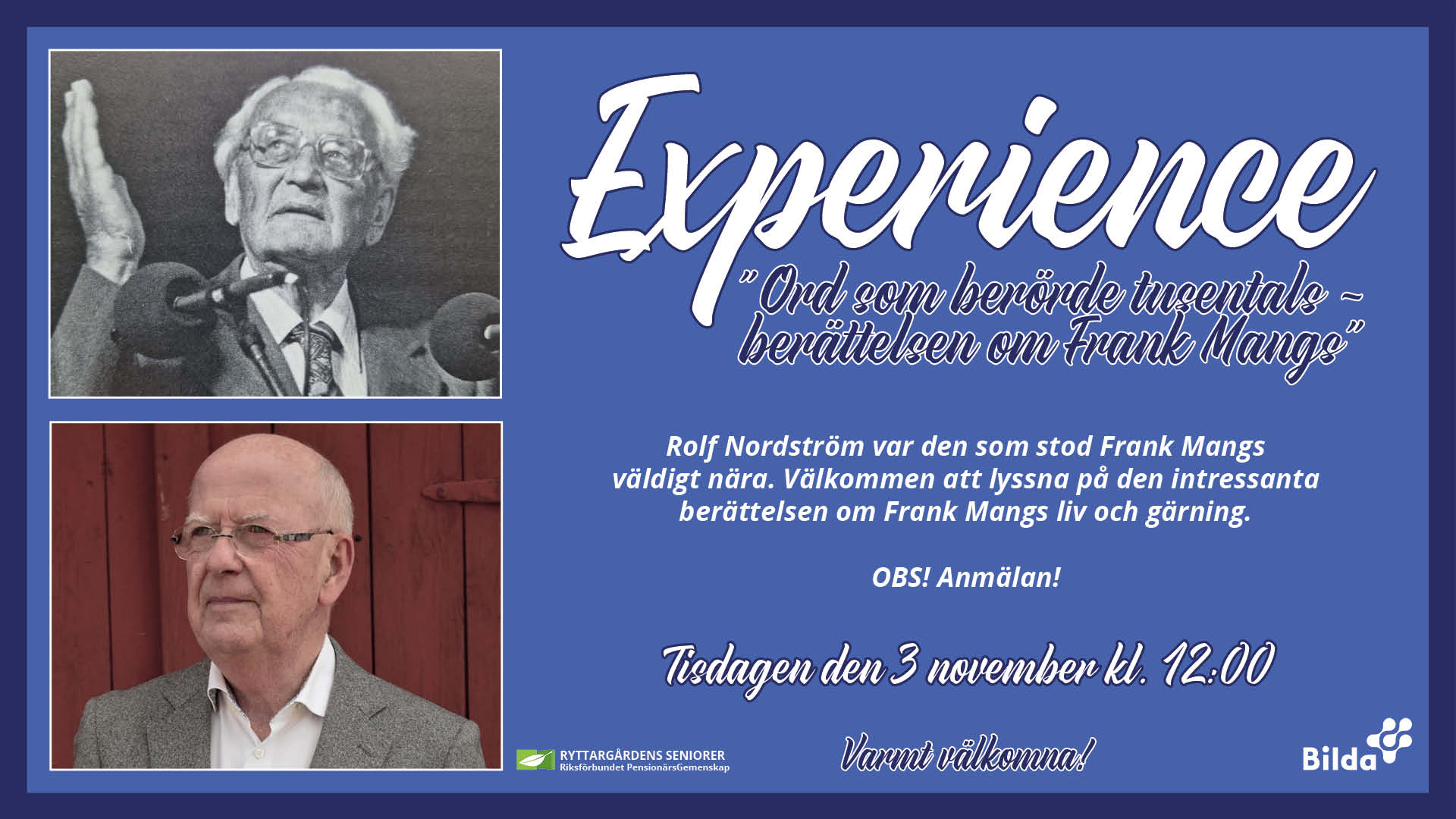 Experience 3 november
